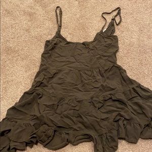 Olive green short dress